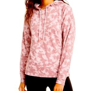 Women’s floral print lace up hoodie